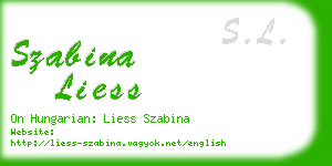 szabina liess business card